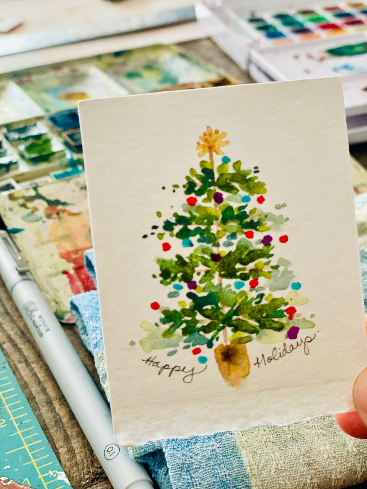 Christmas Tree Greeting Cards & Tags